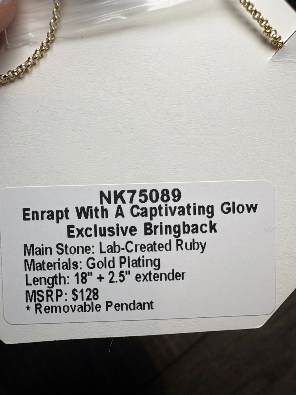 Bomb Party - OG Necklace - Exclusive Bringback - Ruby - Gold